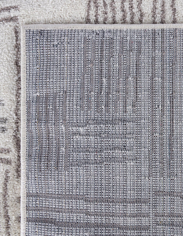 Ivory 2' x 6' 1 Hanahan Runner Area Rug 100% Polypropylene With Jute Backing Abstract Geometric Modern Carpet for Living, Dining Room, Office Space for Sale at Rug Engine