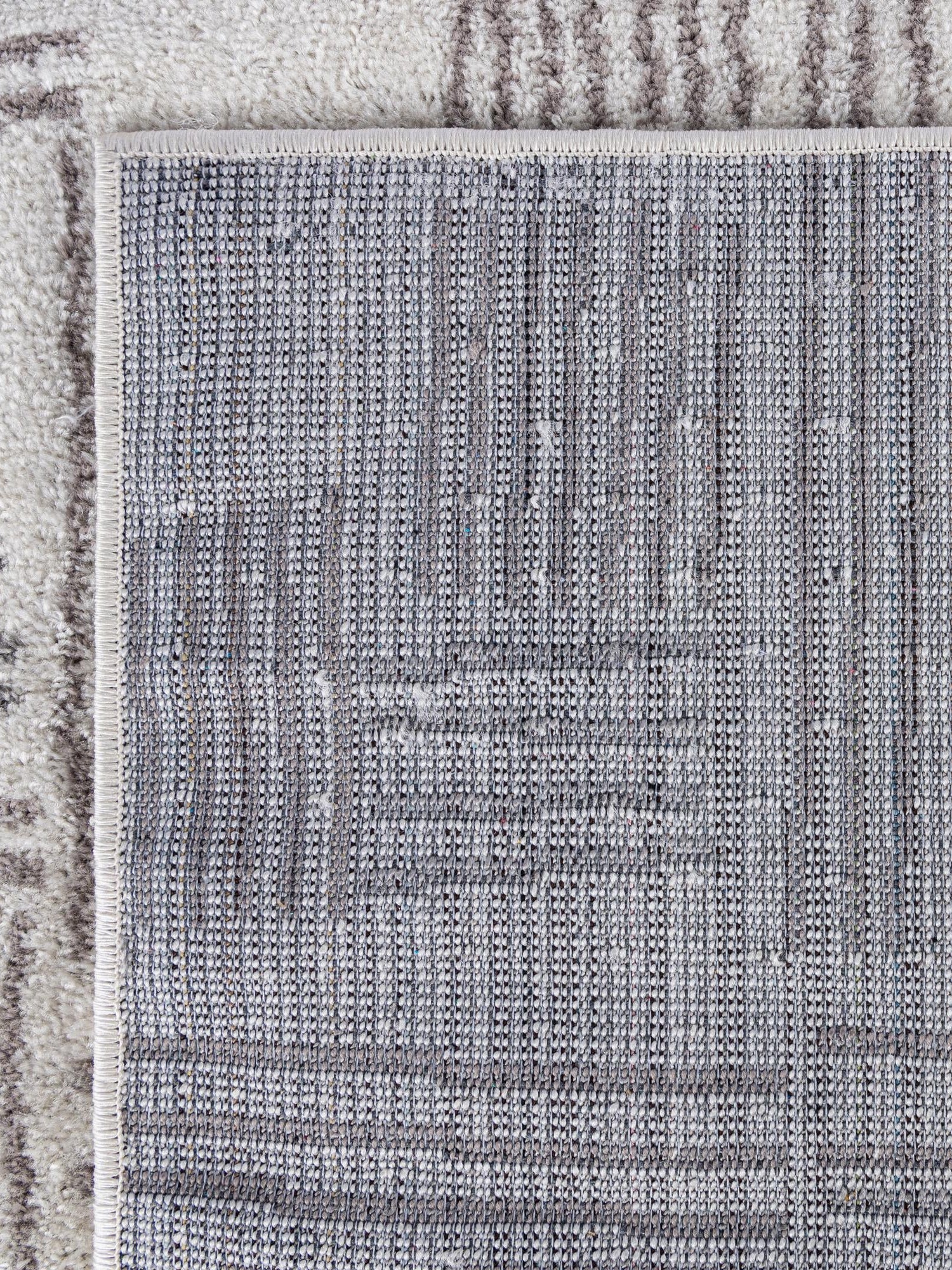Ivory 2' 7 x 12' Hanahan Runner Area Rug 100% Polypropylene With Jute Backing Abstract Geometric Modern Carpet for Living, Dining Room, Office Space for Sale at Rug Engine