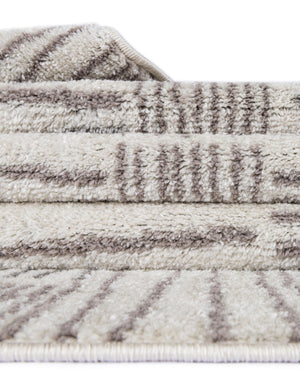Ivory 2' 7 x 12' Hanahan Runner Area Rug 100% Polypropylene With Jute Backing Abstract Geometric Modern Carpet for Living, Dining Room, Office Space for Sale at Rug Engine
