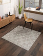 Ivory 7' 10 x 7' 10 Hanahan Square Area Rug 100% Polypropylene With Jute Backing Abstract Geometric Modern Carpet for Living, Dining Room, Office Space for Sale at Rug Engine