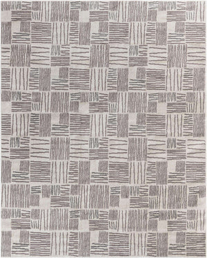 Ivory 7' 10 x 10' Hanahan Rectangle Area Rug 100% Polypropylene With Jute Backing Abstract Geometric Modern Carpet for Living, Dining Room, Office Space for Sale at Rug Engine