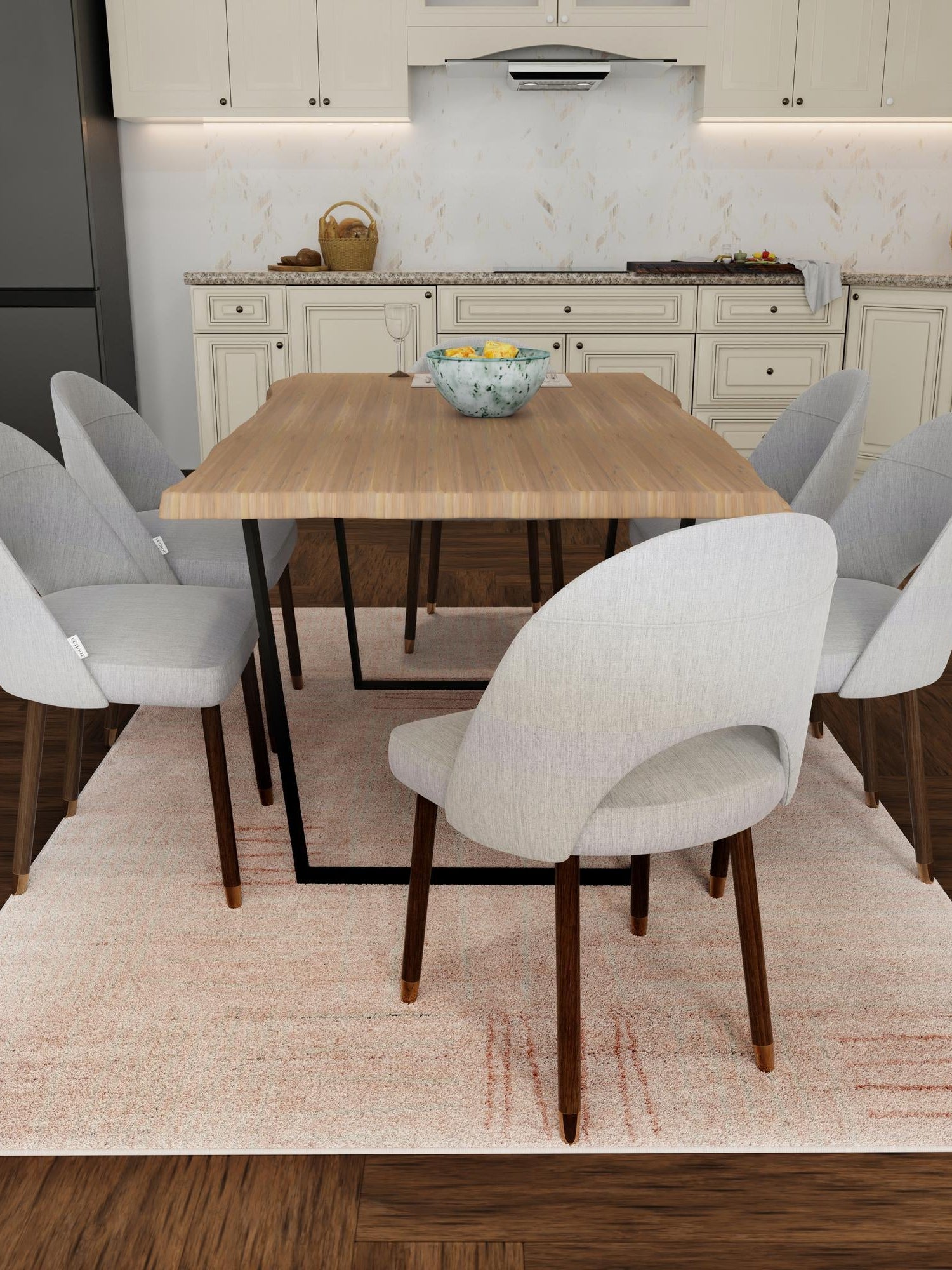Pink 4' 1 x 6' 1 Hanahan Rectangle Area Rug 100% Polypropylene With Jute Backing Abstract Geometric Modern Carpet for Living, Dining Room, Office Space for Sale at Rug Engine