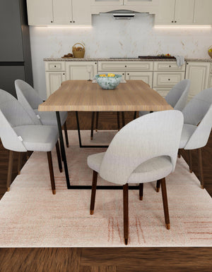 Pink 9' x 12' Hanahan Rectangle Area Rug 100% Polypropylene With Jute Backing Abstract Geometric Modern Carpet for Living, Dining Room, Office Space for Sale at Rug Engine