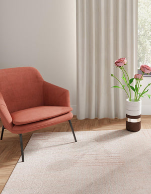 Pink 5' 3 x 7' 1 Hanahan Rectangle Area Rug 100% Polypropylene With Jute Backing Abstract Geometric Modern Carpet for Living, Dining Room, Office Space for Sale at Rug Engine