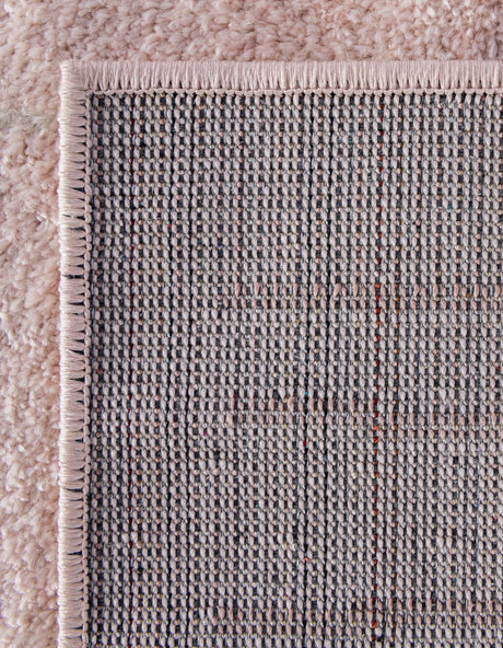 Pink 6' 1 x 9' Hanahan Rectangle Area Rug 100% Polypropylene With Jute Backing Abstract Geometric Modern Carpet for Living, Dining Room, Office Space for Sale at Rug Engine