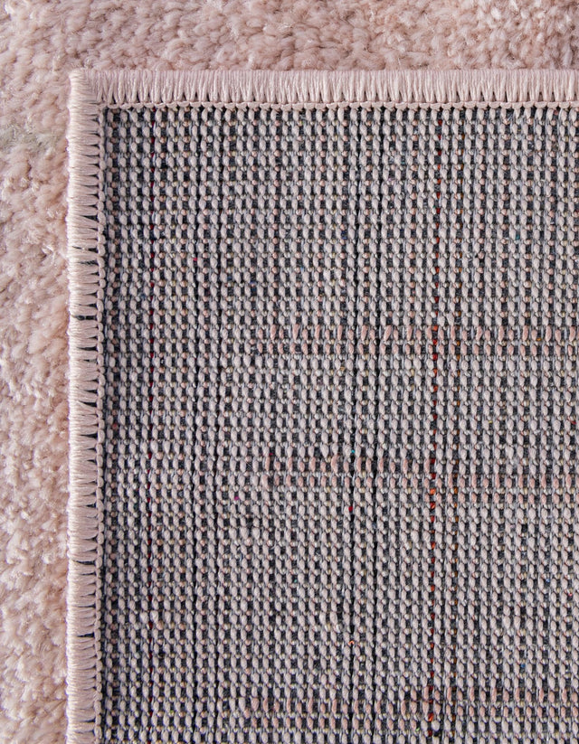 Pink 6' 1 x 9' Hanahan Rectangle Area Rug 100% Polypropylene With Jute Backing Abstract Geometric Modern Carpet for Living, Dining Room, Office Space for Sale at Rug Engine