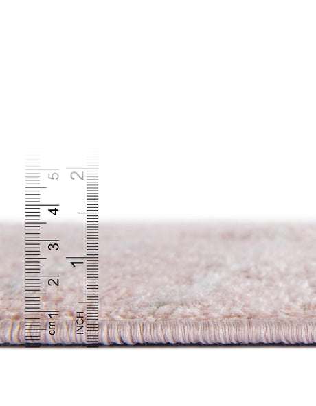 Pink 2' 7 x 10' Hanahan Runner Area Rug 100% Polypropylene With Jute Backing Abstract Geometric Modern Carpet for Living, Dining Room, Office Space for Sale at Rug Engine