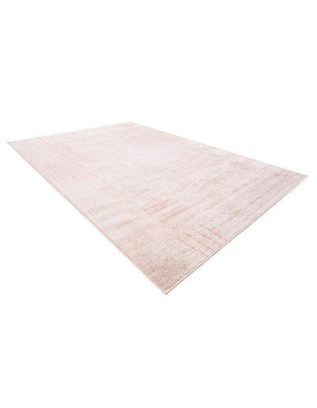 Pink 6' 1 x 9' Hanahan Rectangle Area Rug 100% Polypropylene With Jute Backing Abstract Geometric Modern Carpet for Living, Dining Room, Office Space for Sale at Rug Engine