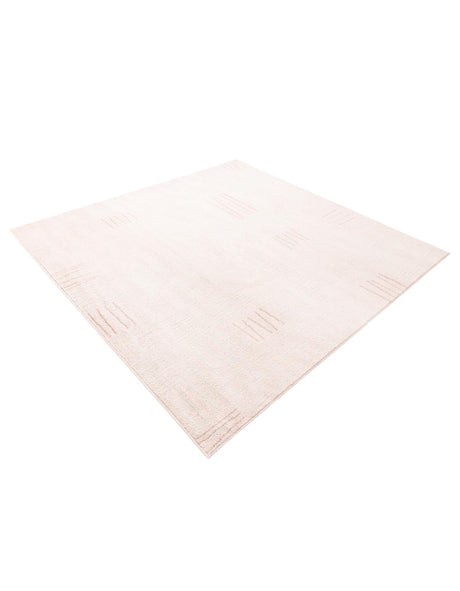 Pink 7' 10 x 7' 10 Hanahan Square Area Rug 100% Polypropylene With Jute Backing Abstract Geometric Modern Carpet for Living, Dining Room, Office Space for Sale at Rug Engine