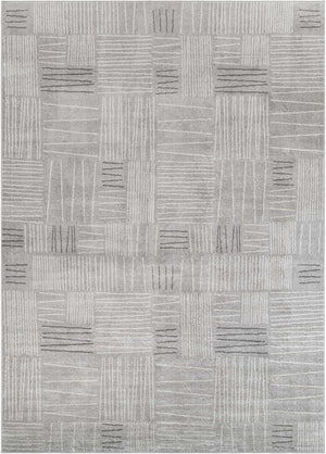 Gray 10' x 14' 1 Hanahan Rectangle Area Rug 100% Polypropylene With Jute Backing Abstract Geometric Modern Carpet for Living, Dining Room, Office Space for Sale at Rug Engine