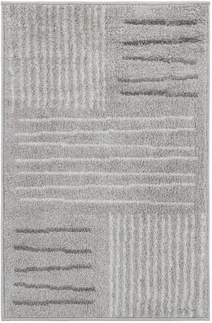 Gray 2' x 3' 1 Hanahan Rectangle Area Rug 100% Polypropylene With Jute Backing Abstract Geometric Modern Carpet for Living, Dining Room, Office Space for Sale at Rug Engine