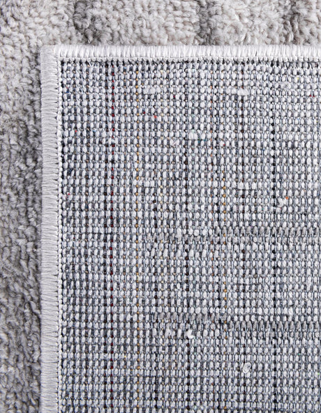 Gray 7' 10 x 10' Hanahan Rectangle Area Rug 100% Polypropylene With Jute Backing Abstract Geometric Modern Carpet for Living, Dining Room, Office Space for Sale at Rug Engine