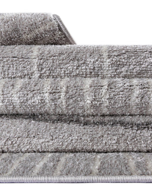 Gray 7' 10 x 10' Hanahan Rectangle Area Rug 100% Polypropylene With Jute Backing Abstract Geometric Modern Carpet for Living, Dining Room, Office Space for Sale at Rug Engine