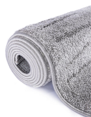 Gray 2' x 8' Hanahan Runner Area Rug 100% Polypropylene With Jute Backing Abstract Geometric Modern Carpet for Living, Dining Room, Office Space for Sale at Rug Engine