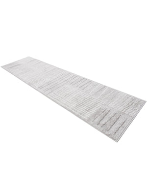 Gray 2' x 8' Hanahan Runner Area Rug 100% Polypropylene With Jute Backing Abstract Geometric Modern Carpet for Living, Dining Room, Office Space for Sale at Rug Engine