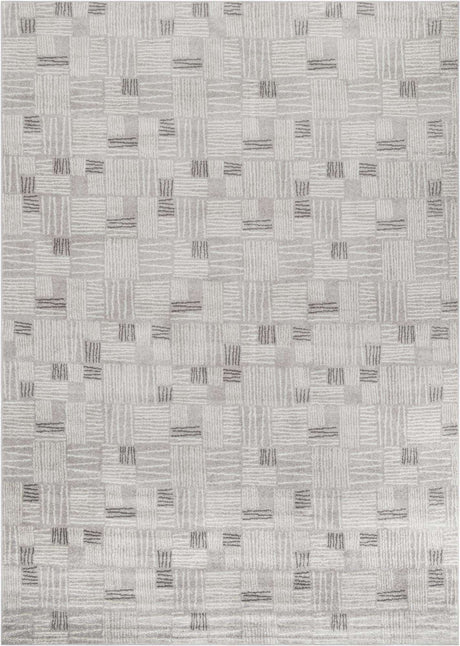 Gray 10' x 14' 1 Hanahan Rectangle Area Rug 100% Polypropylene With Jute Backing Abstract Geometric Modern Carpet for Living, Dining Room, Office Space for Sale at Rug Engine