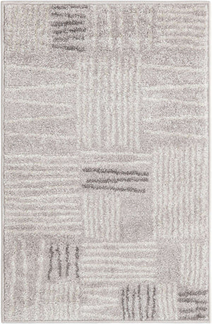 Gray 2' x 3' 1 Hanahan Rectangle Area Rug 100% Polypropylene With Jute Backing Abstract Geometric Modern Carpet for Living, Dining Room, Office Space for Sale at Rug Engine