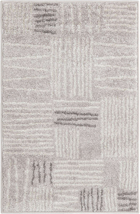 Gray 2' x 3' 1 Hanahan Rectangle Area Rug 100% Polypropylene With Jute Backing Abstract Geometric Modern Carpet for Living, Dining Room, Office Space for Sale at Rug Engine
