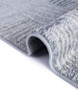 Light Blue 10' x 14' 1 Hanahan Rectangle Area Rug 100% Polypropylene With Jute Backing Abstract Geometric Modern Carpet for Living, Dining Room, Office Space for Sale at Rug Engine