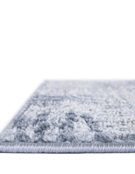 Light Blue 2' 7 x 12' Hanahan Runner Area Rug 100% Polypropylene With Jute Backing Abstract Geometric Modern Carpet for Living, Dining Room, Office Space for Sale at Rug Engine