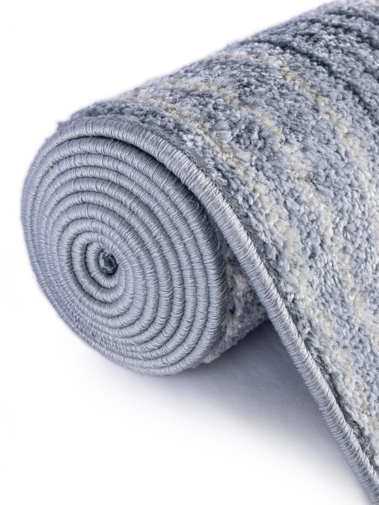 Light Blue 7' 10 x 7' 10 Hanahan Round Area Rug 100% Polypropylene With Jute Backing Abstract Geometric Modern Carpet for Living, Dining Room, Office Space for Sale at Rug Engine