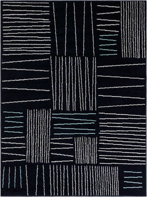 Navy Blue 5' 3 x 7' 1 Hanahan Rectangle Rug