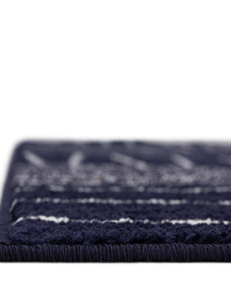Navy Blue 2' x 3' 1 Hanahan Rectangle Area Rug 100% Polypropylene With Jute Backing Abstract Geometric Modern Carpet for Living, Dining Room, Office Space for Sale at Rug Engine