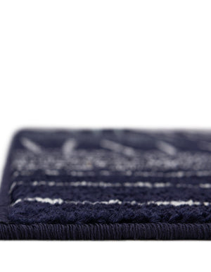 Navy Blue 9' x 12' Hanahan Rectangle Area Rug 100% Polypropylene With Jute Backing Abstract Geometric Modern Carpet for Living, Dining Room, Office Space for Sale at Rug Engine