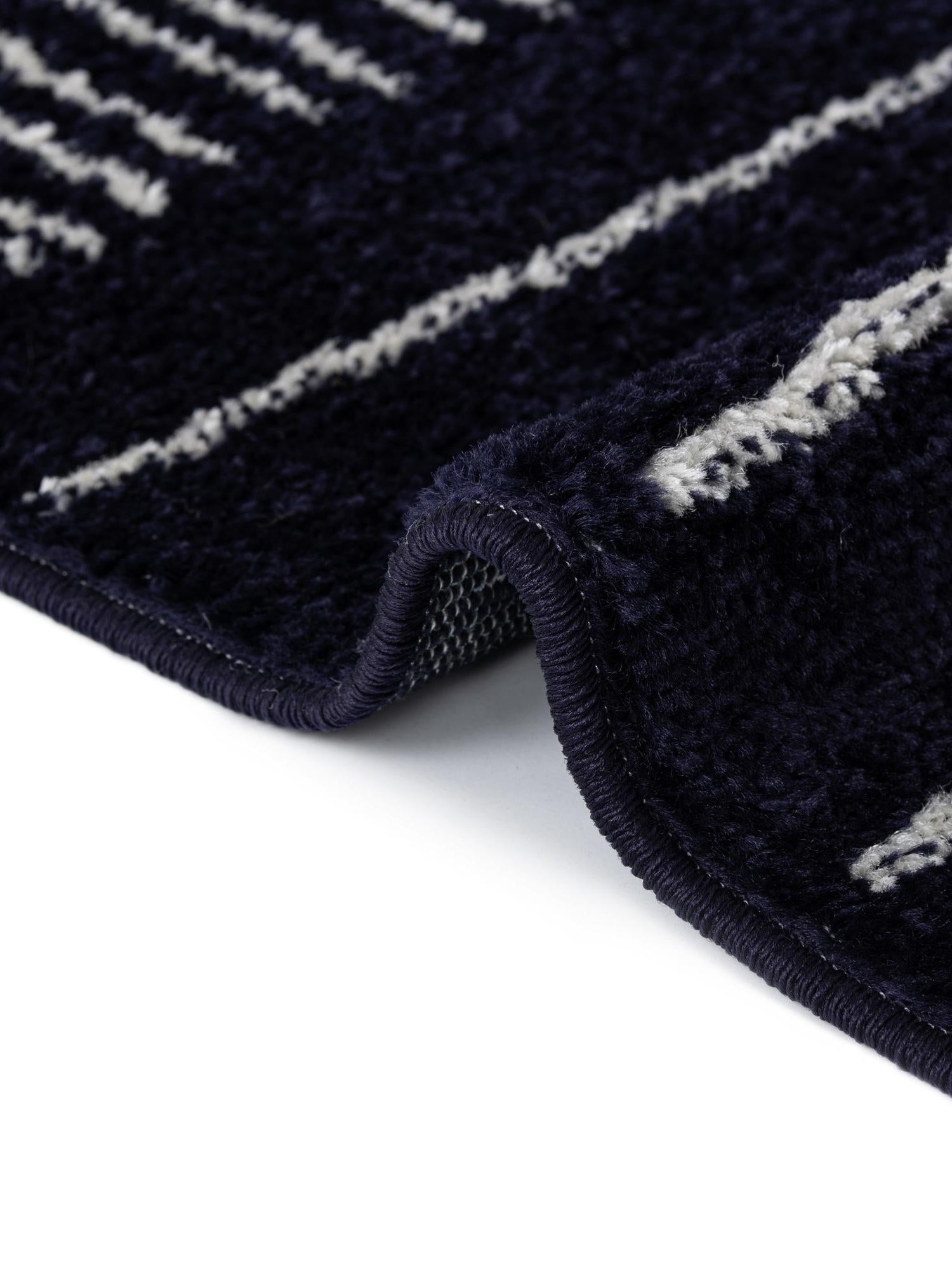 Navy Blue 9' x 12' Hanahan Rectangle Area Rug 100% Polypropylene With Jute Backing Abstract Geometric Modern Carpet for Living, Dining Room, Office Space for Sale at Rug Engine
