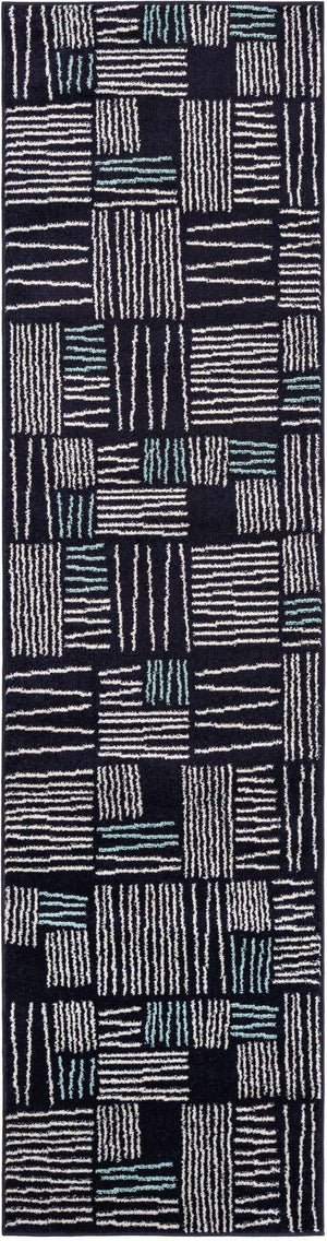 Navy Blue 3' x 10' Hanahan Runner Rug