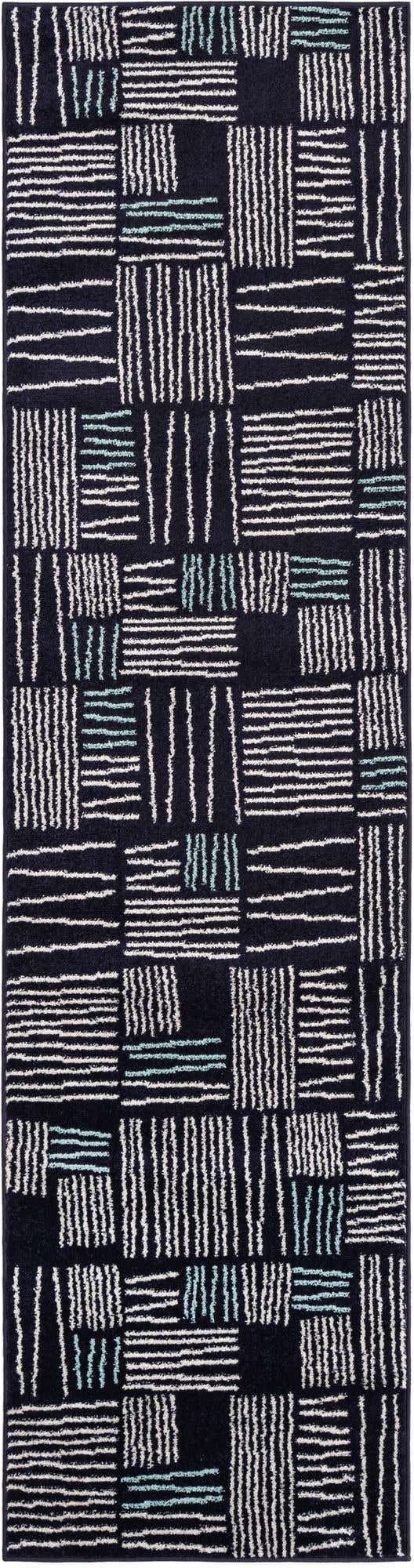 Navy Blue 3' x 10' Hanahan Runner Rug
