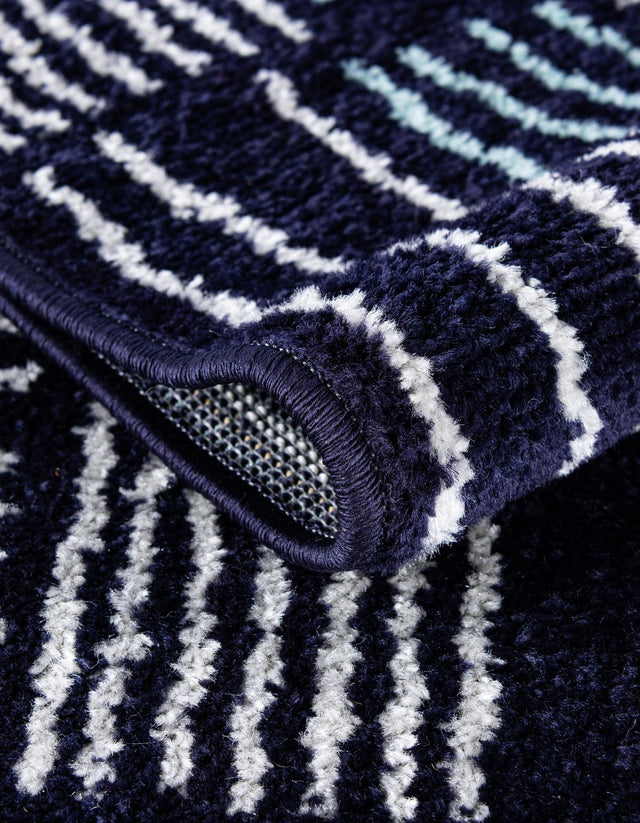 Navy Blue 3' x 10' Hanahan Runner Rug
