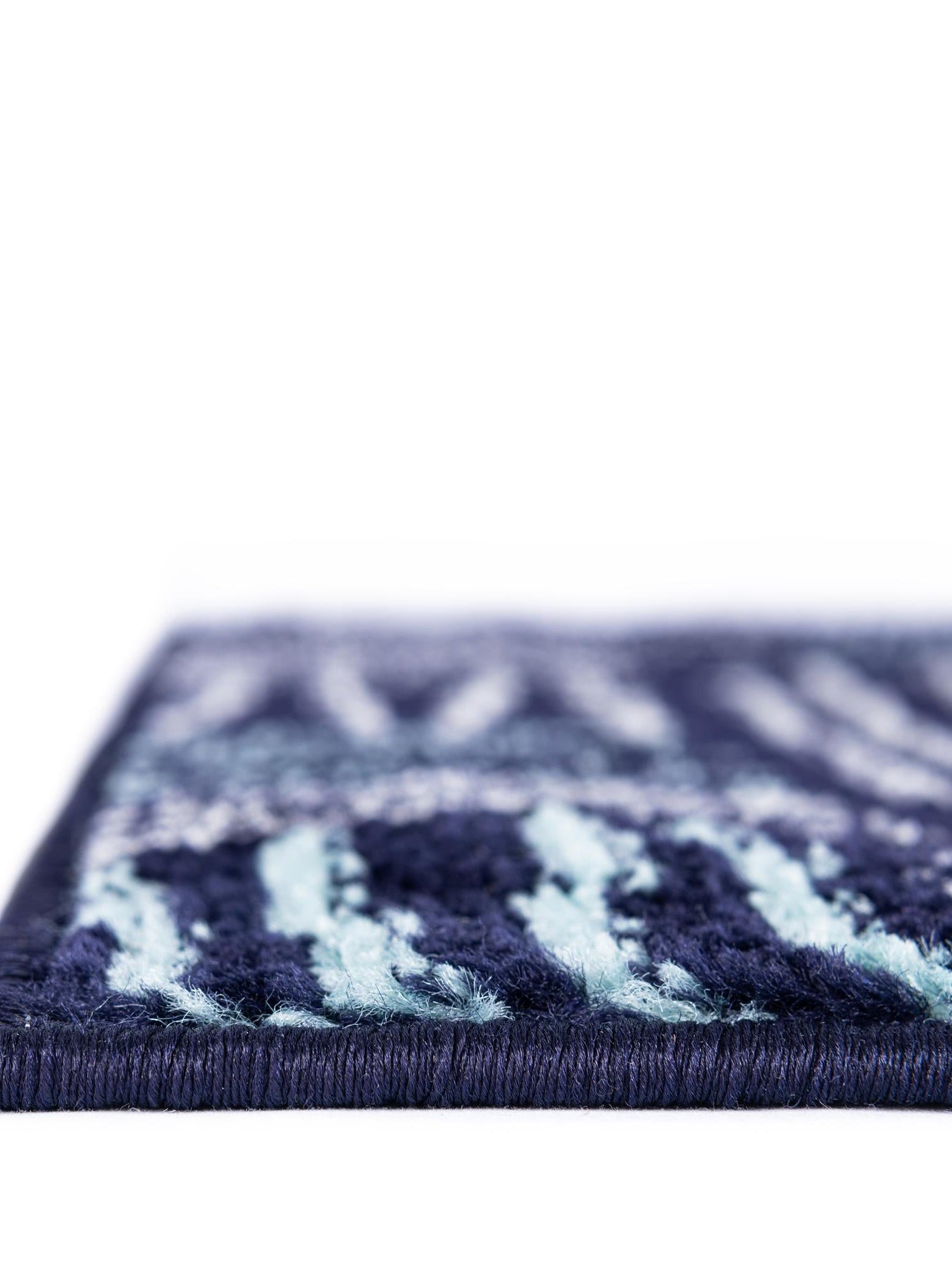 Navy Blue 2' 7 x 10' Hanahan Runner Area Rug 100% Polypropylene With Jute Backing Abstract Geometric Modern Carpet for Living, Dining Room, Office Space for Sale at Rug Engine