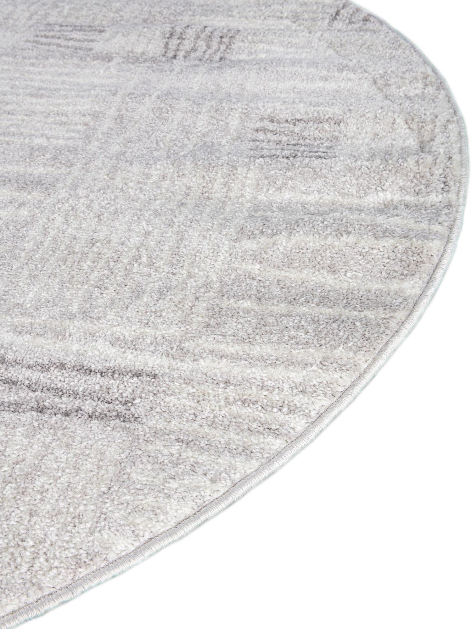 Gray 5' 3 x 5' 3 Hanahan Round Area Rug 100% Polypropylene With Jute Backing Abstract Geometric Modern Carpet for Living, Dining Room, Office Space for Sale at Rug Engine