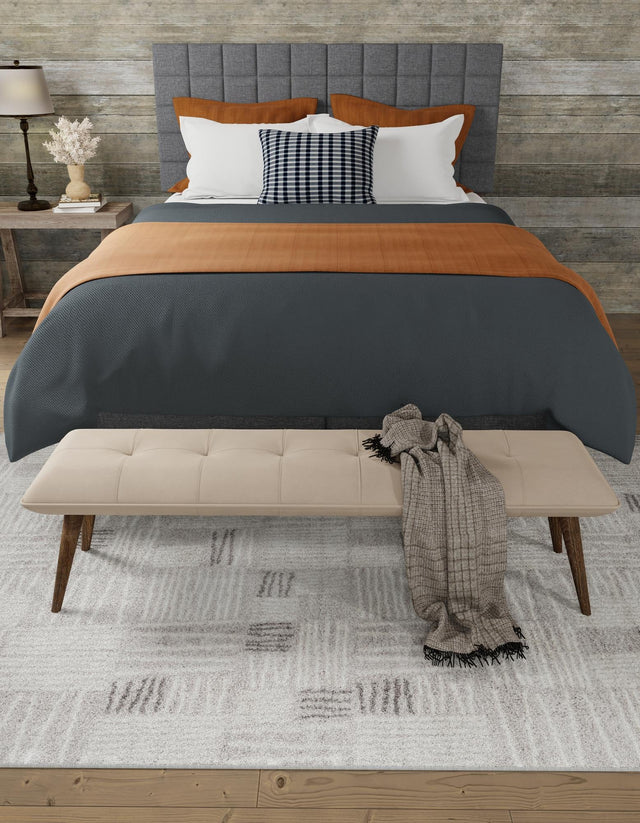 Gray 2' x 3' 1 Hanahan Rectangle Area Rug 100% Polypropylene With Jute Backing Abstract Geometric Modern Carpet for Living, Dining Room, Office Space for Sale at Rug Engine