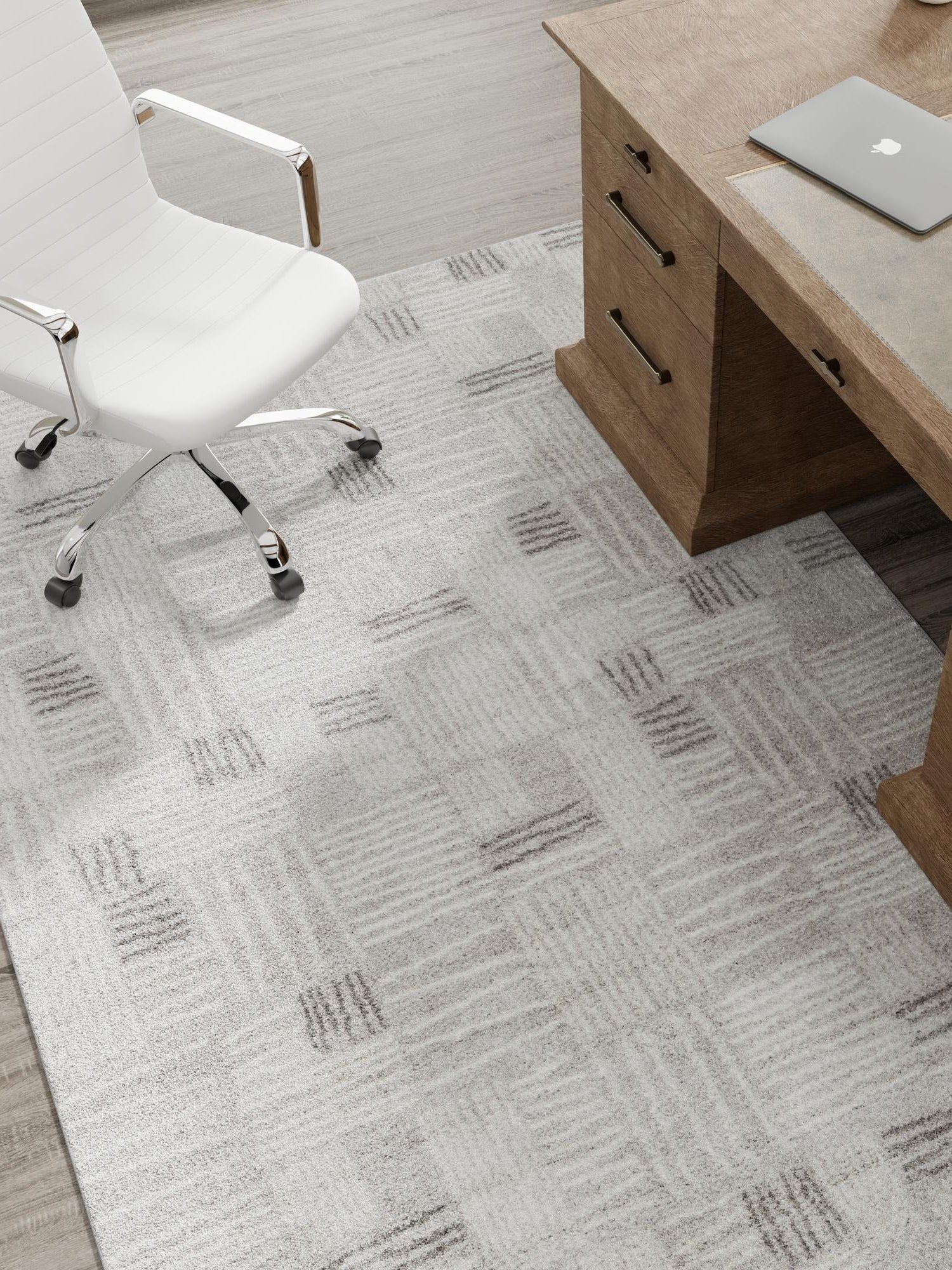 Gray 6' 1 x 9' Hanahan Rectangle Area Rug 100% Polypropylene With Jute Backing Abstract Geometric Modern Carpet for Living, Dining Room, Office Space for Sale at Rug Engine