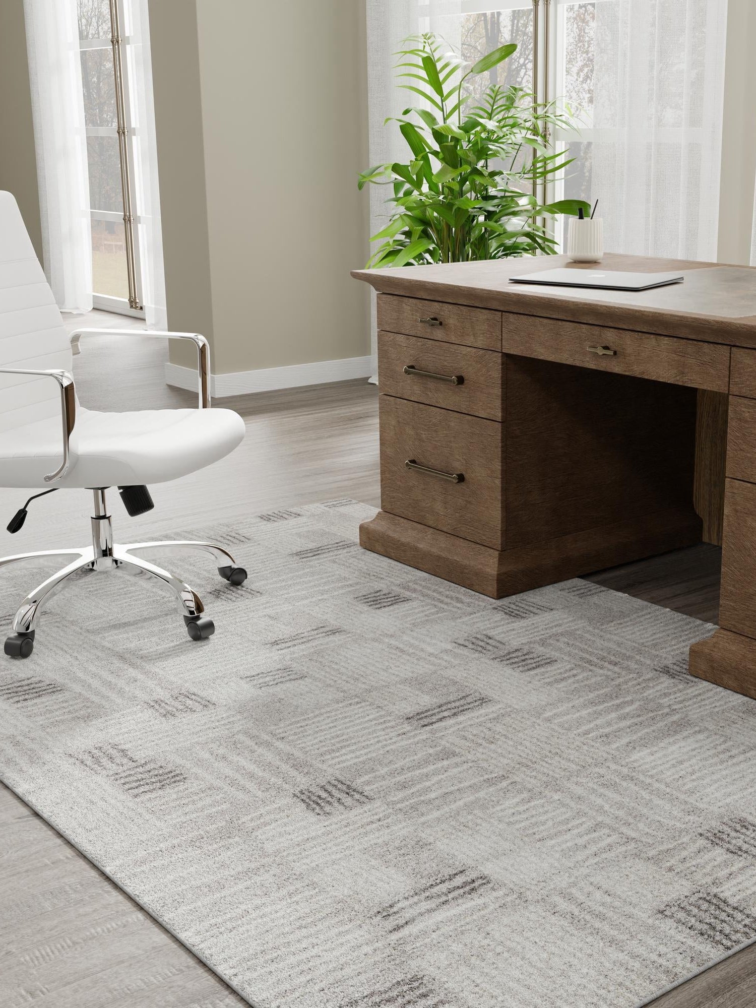 Gray 2' x 3' 1 Hanahan Rectangle Area Rug 100% Polypropylene With Jute Backing Abstract Geometric Modern Carpet for Living, Dining Room, Office Space for Sale at Rug Engine