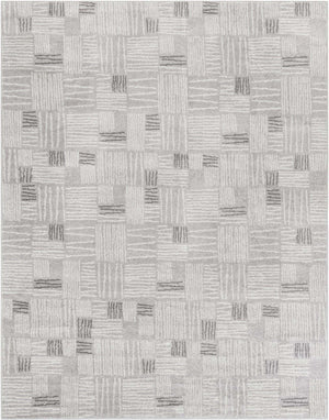 Gray 7' 10 x 10' Hanahan Rectangle Area Rug 100% Polypropylene With Jute Backing Abstract Geometric Modern Carpet for Living, Dining Room, Office Space for Sale at Rug Engine