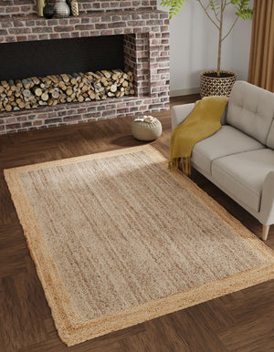 Gray Brown 8' x 10' Braided Jute Rectangle Rug