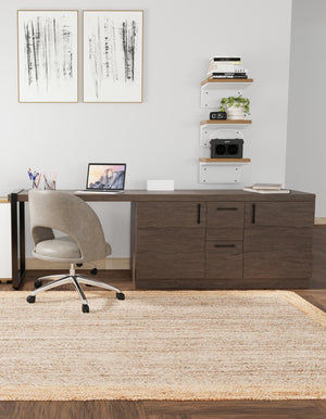 Gray Brown 8' x 10' Braided Jute Rectangle Rug