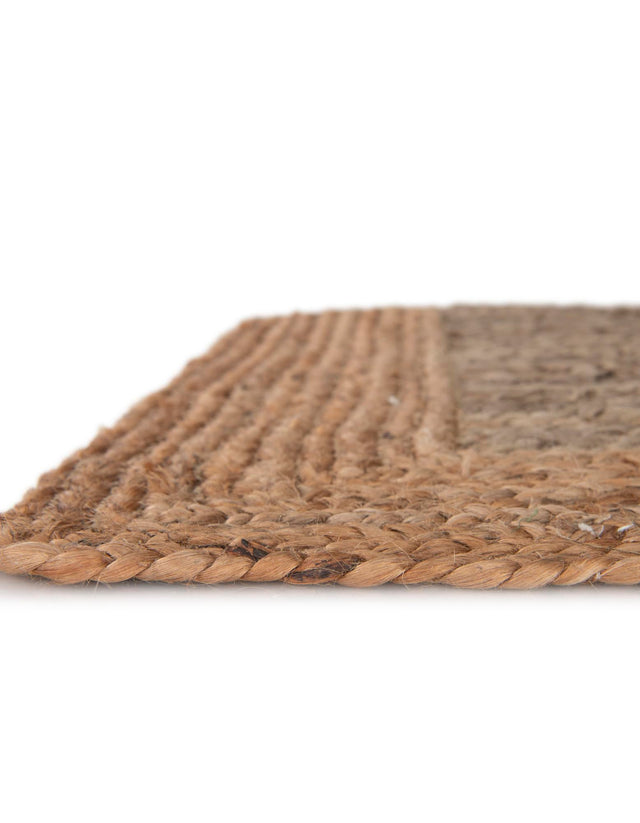 Gray Brown 9' x 12' Braided Jute Rectangle Rug