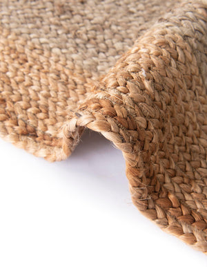 Gray Brown 9' x 12' Braided Jute Rectangle Rug