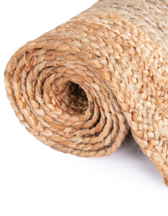 Gray Brown 9' x 12' Braided Jute Rectangle Rug