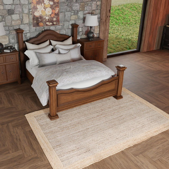 Gray Brown 9' x 12' Braided Jute Rectangle Rug