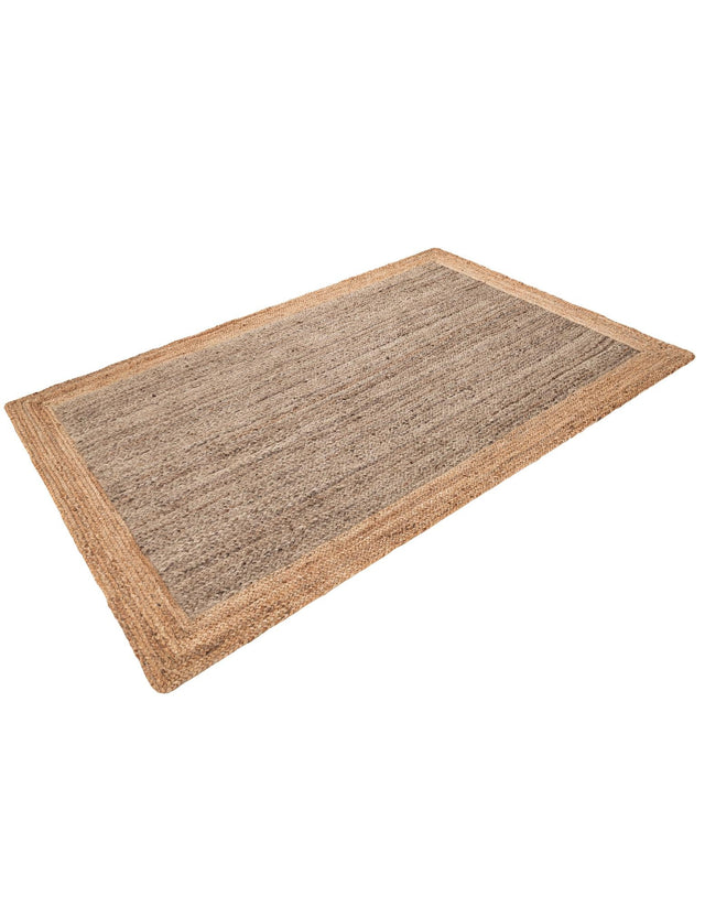 Gray Brown 5' 3 x 8' Braided Jute Rectangle Rug