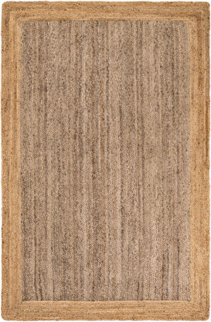 Gray Brown 5' 3 x 8' Braided Jute Rectangle Rug