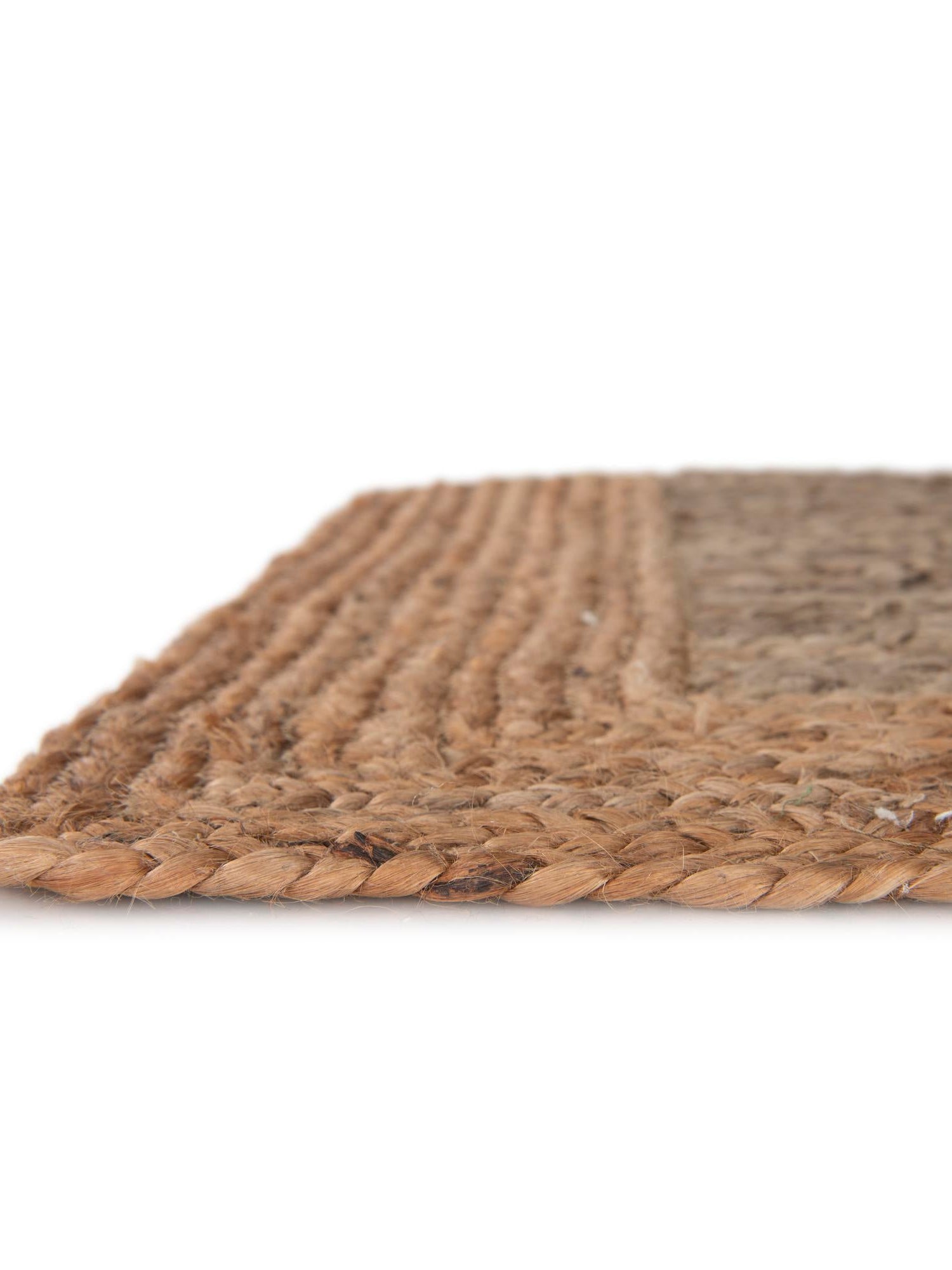 Gray Brown 2' x 6' 1 Braided Jute Runner Area Rug 100% Jute Hand Braided Natural Eco-Friendly Boho Style Carpet for Living Rooms Dining Office Space Dorms for Sale at Rug Engine