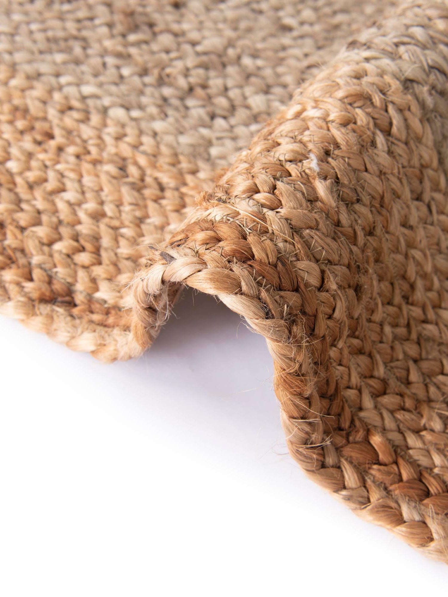 Gray Brown 2' x 6' 1 Braided Jute Runner Area Rug 100% Jute Hand Braided Natural Eco-Friendly Boho Style Carpet for Living Rooms Dining Office Space Dorms for Sale at Rug Engine