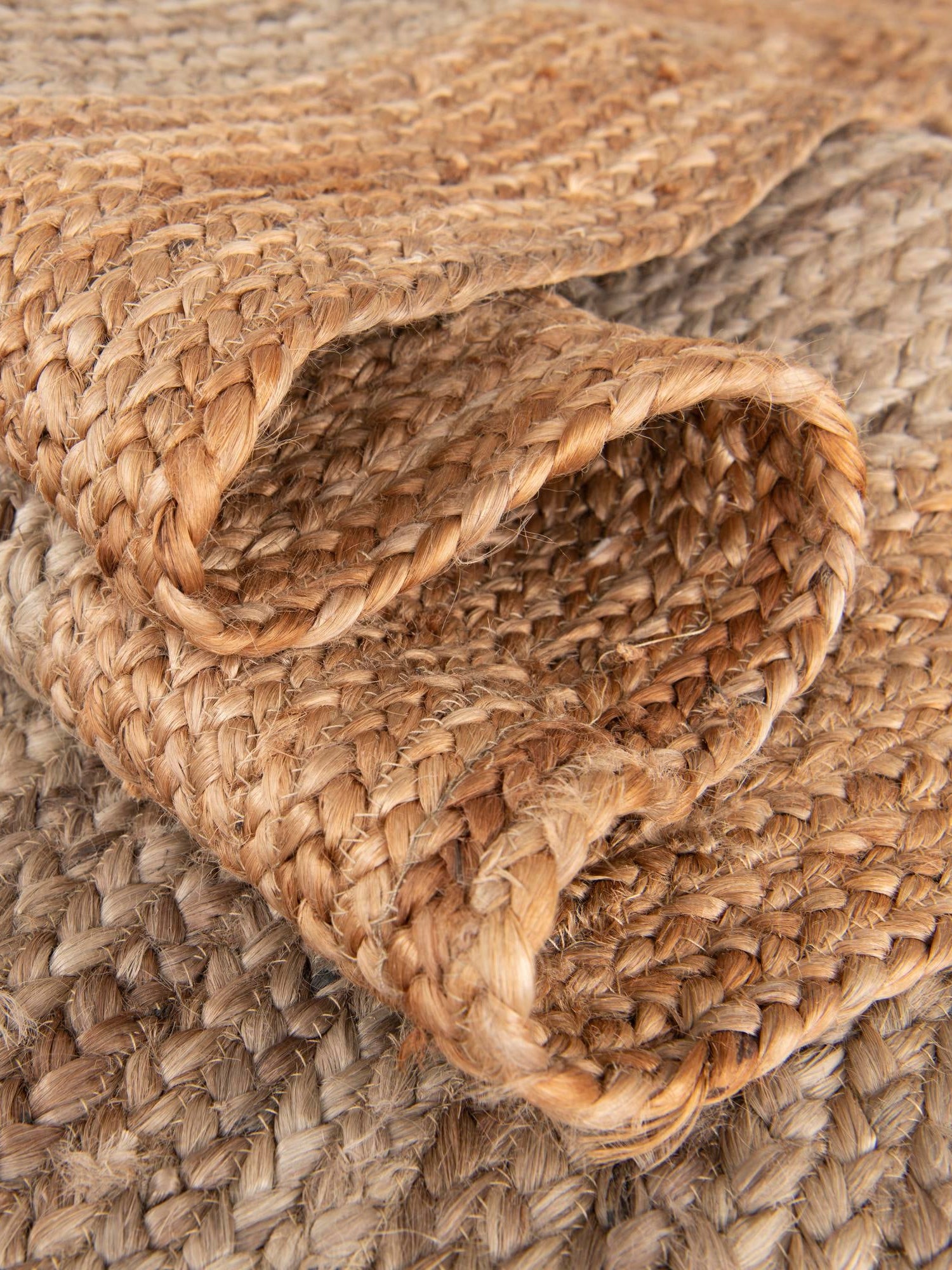 Gray Brown 2' x 6' 1 Braided Jute Runner Area Rug 100% Jute Hand Braided Natural Eco-Friendly Boho Style Carpet for Living Rooms Dining Office Space Dorms for Sale at Rug Engine