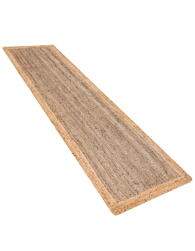 Gray Brown 2' x 8' Braided Jute Runner Rug